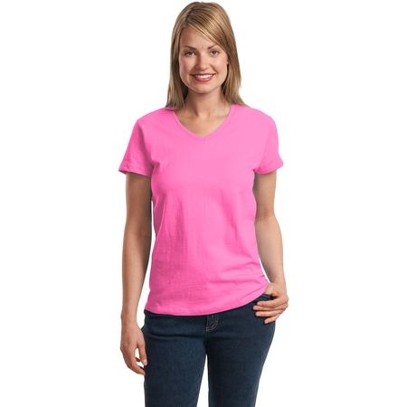 Hanes ®  Ladies ComfortSoft ®  V-Neck T-Shirt. 5780