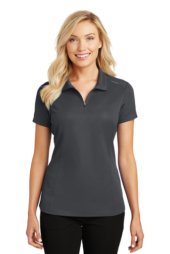 Port Authority ® Ladies Pinpoint Mesh Zip Polo. L580