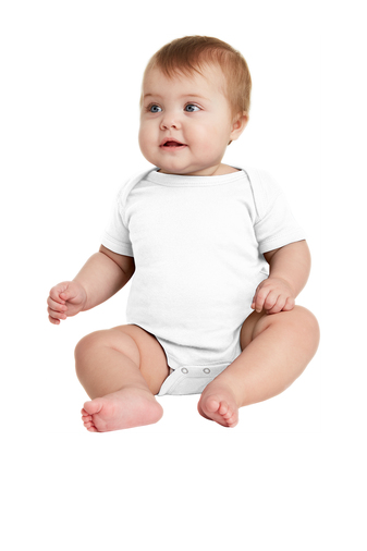 Rabbit Skins ™ Infant Short Sleeve Baby Rib Bodysuit. RS4400