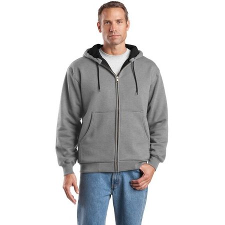 CornerStone - Heavyweight Full-Zip Hooded Sweatshirt with Thermal Lining. CS620