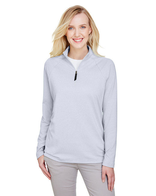 Devon & Jones CrownLux Performance Ladies' Clubhouse Micro-Stripe Quarter-Zip. ODGDW-DG480W-EXL